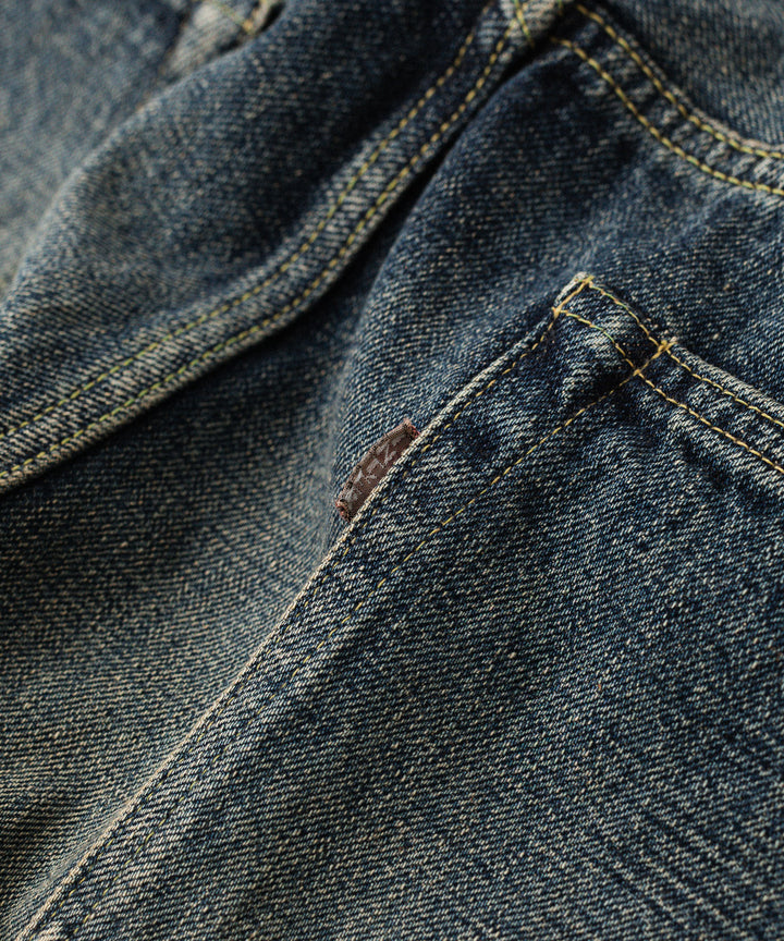 【INTÉRIM】CLASSIC HEAVY KIBATA SHUTTLE HYPER BIG WWII 1943 DENIM JEANS - C.NAVY