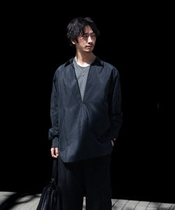 ssstein / シュタイン】SILK NYLON SKIPPER SHIRT - BLACK | 公式通販