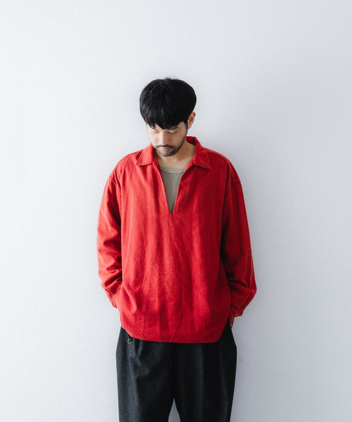 concause-コンコースのSKIPPER SHIRT(SOLID)のRED公式通販サイトsession福岡セレクトショップ