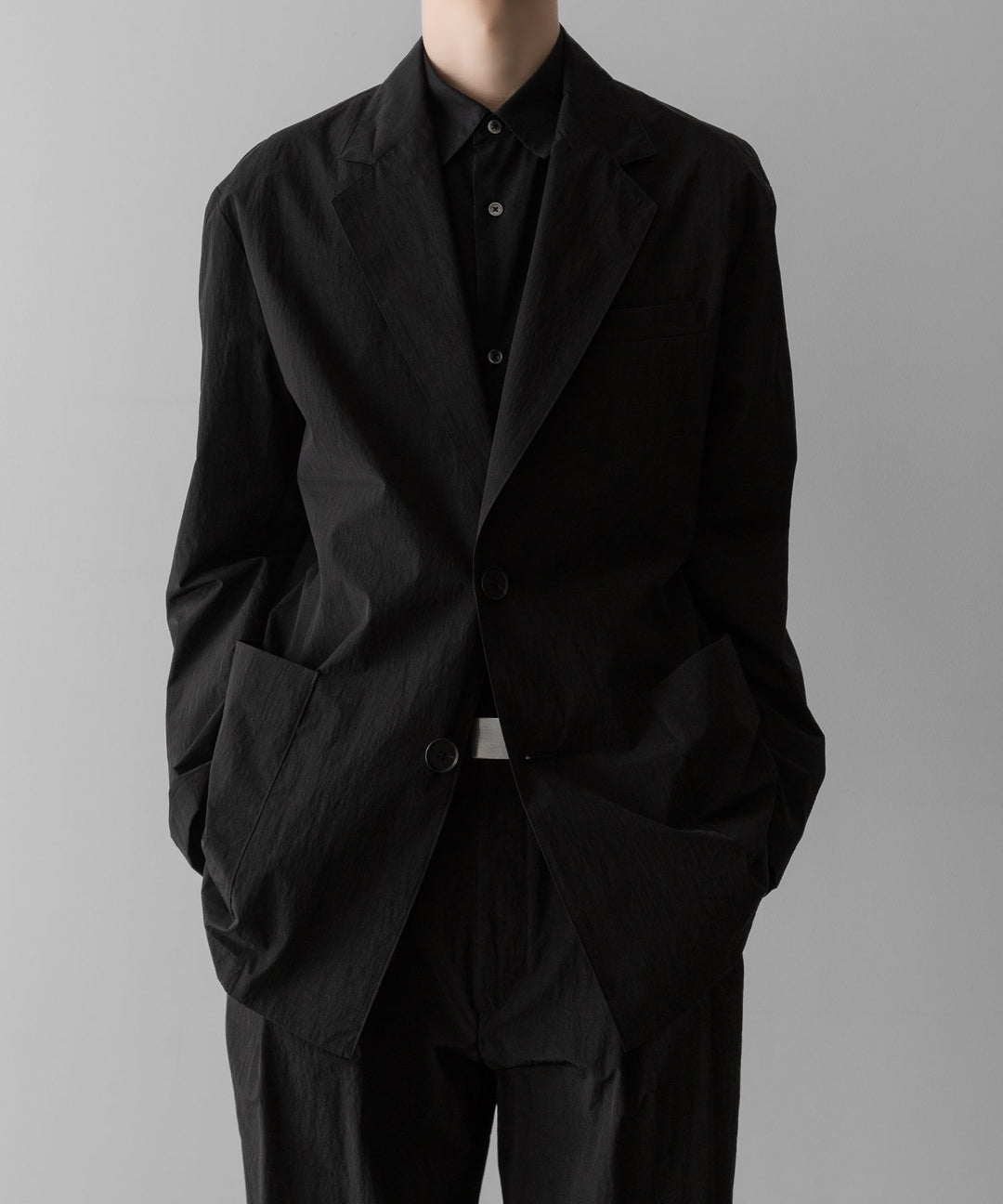 ssstein(シュタイン)の WINDPROOF NYLON SINGLE BREASTED JACKET - BLACKの公式通販サイトsession福岡セレクトショップ