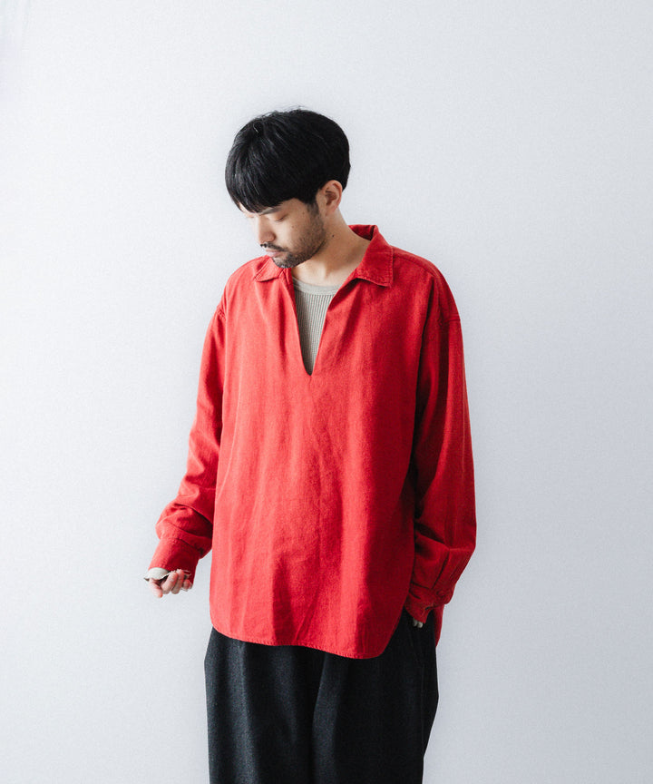 concause-コンコースのSKIPPER SHIRT(SOLID)のRED公式通販サイトsession福岡セレクトショップ