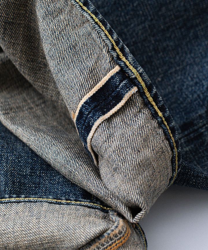 【INTÉRIM】CLASSIC HEAVY KIBATA SHUTTLE HYPER BIG WWII 1943 DENIM JEANS - C.NAVY