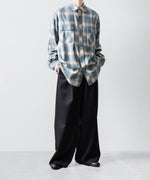 画像をギャラリービューアに読み込む, SUBLATIONS サブレーションズOMBRE CHECK RELAX FIT SHIRTの SAX BLUE 公式通販サイトsession福岡セレクトショップ 
