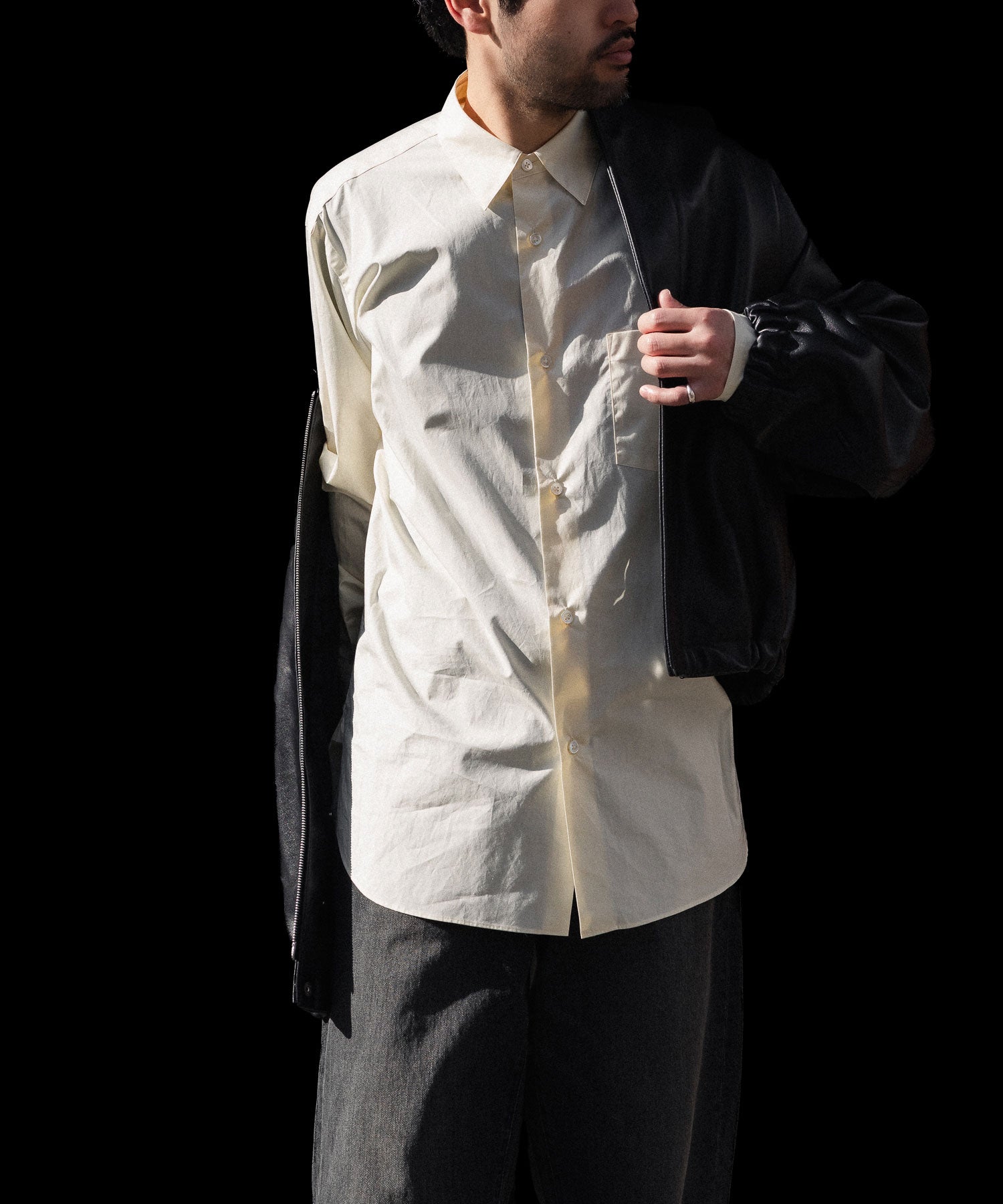 ssstein / シュタイン】SUVIN COTTON OVERSIZED REGULAR COLLAR SHIRT