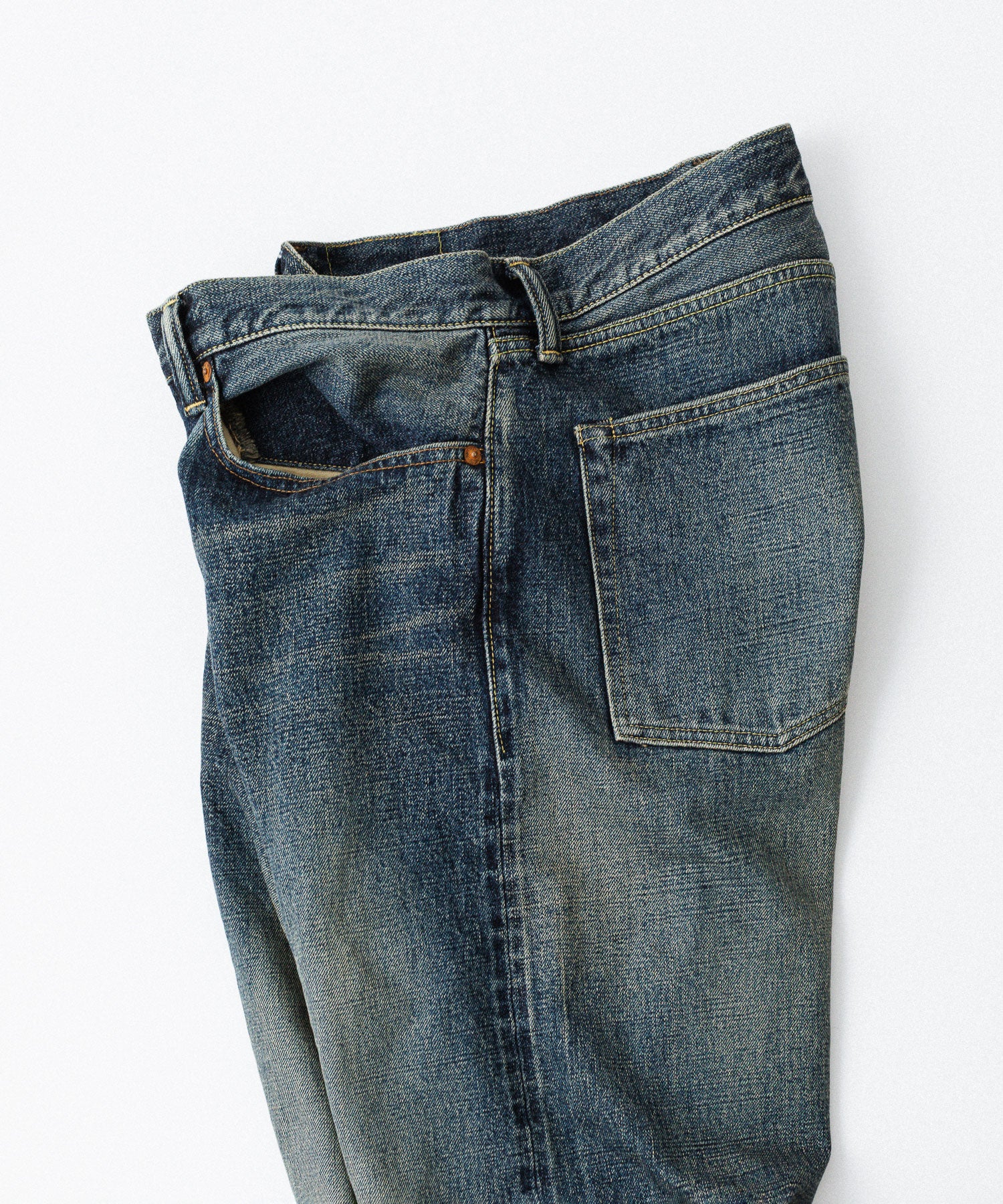【INTÉRIM】CLASSIC HEAVY KIBATA SHUTTLE HYPER BIG WWII 1943 DENIM JEANS - C.NAVY