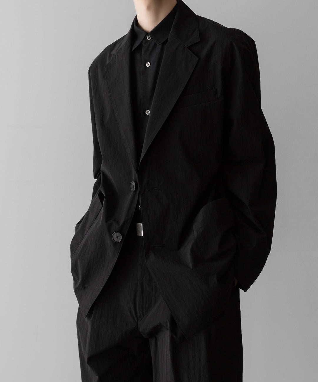 ssstein(シュタイン)の WINDPROOF NYLON SINGLE BREASTED JACKET - BLACKの公式通販サイトsession福岡セレクトショップ