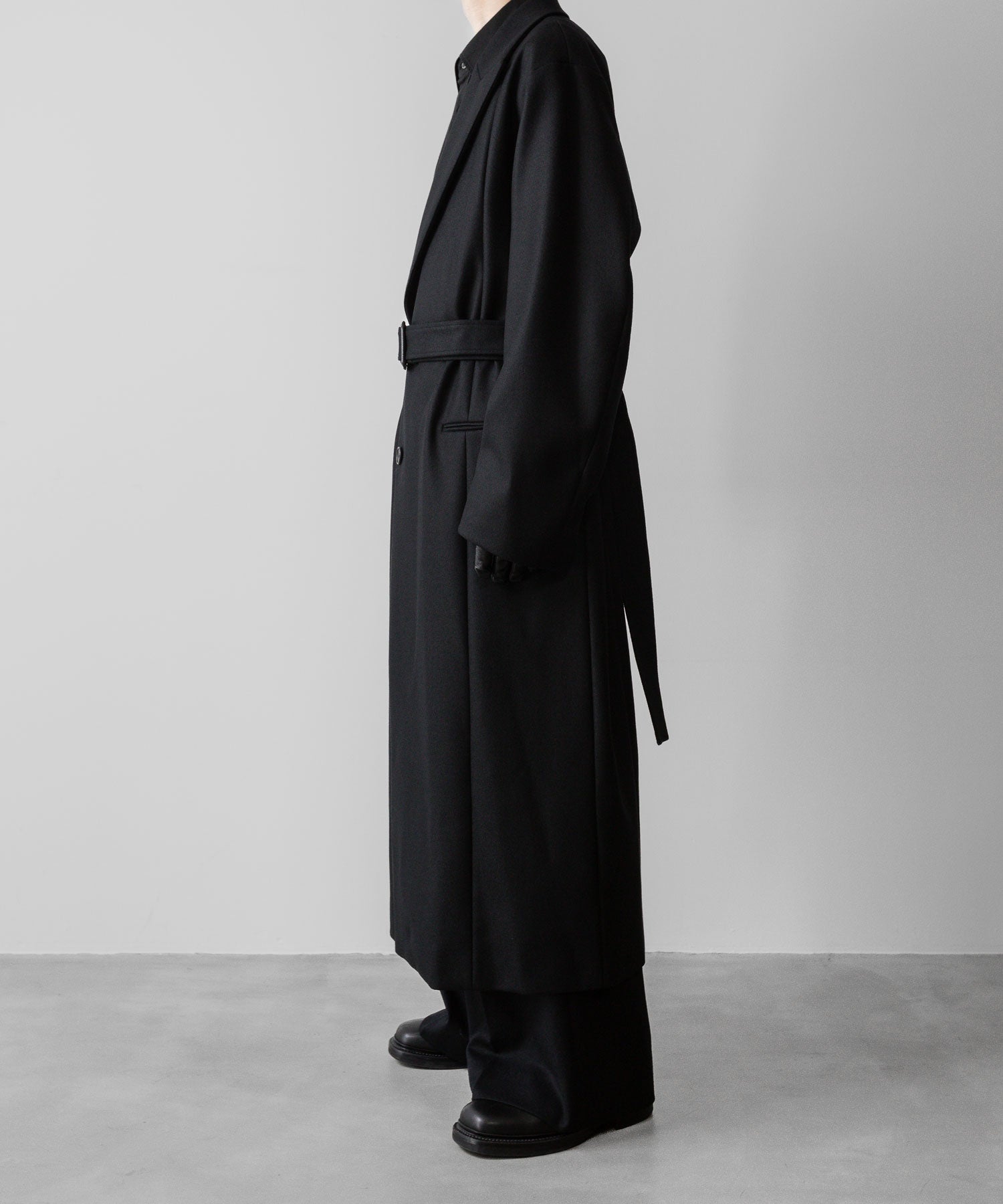 ssstein(シュタイン)の24AWコレクション OVERSIZED MAXI-LENGTH PEAKED LAPEL COAT - BLACK 公式通販サイトsession福岡セレクトショップ