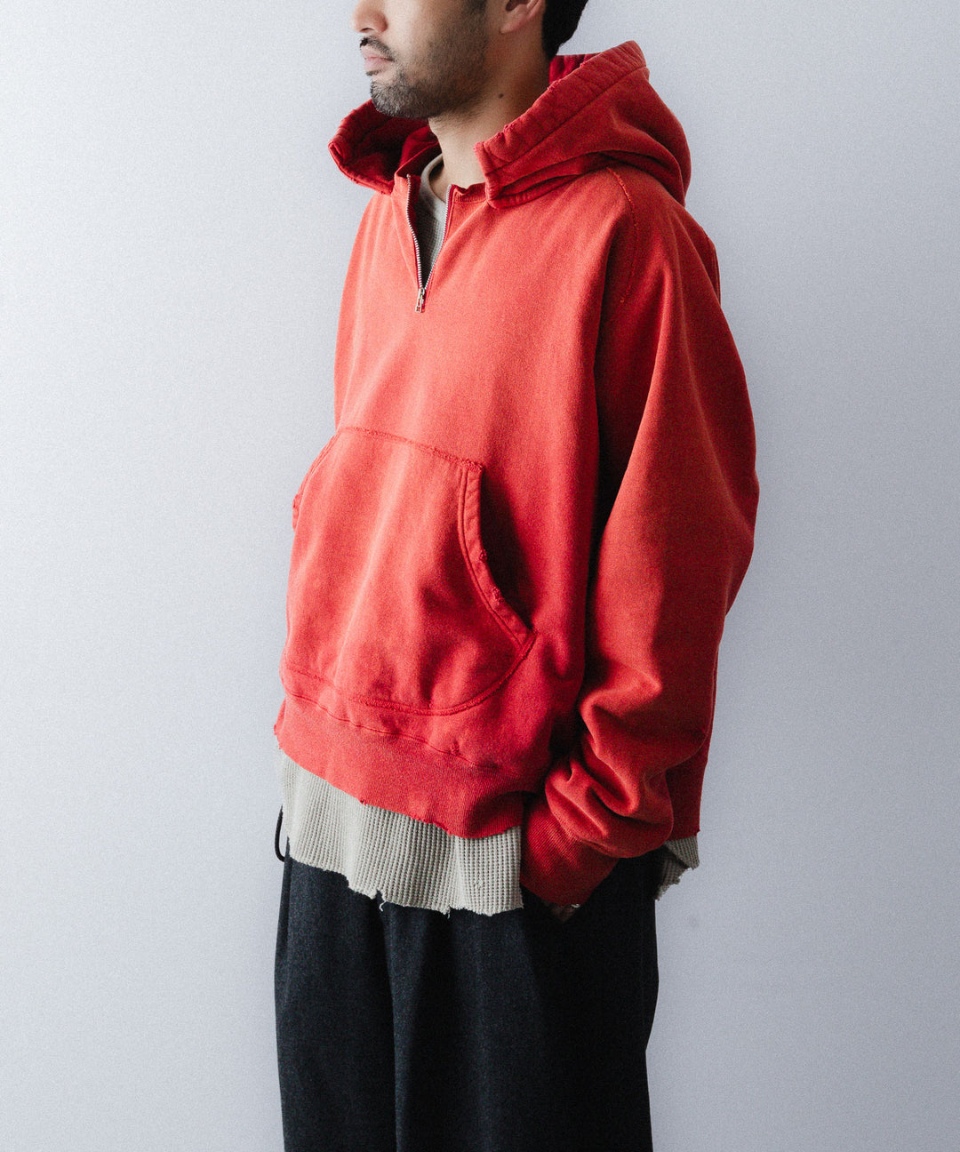 concause-コンコースのFRONT ZIP AFTER HOODIEのRED公式通販サイトsession福岡セレクトショップ