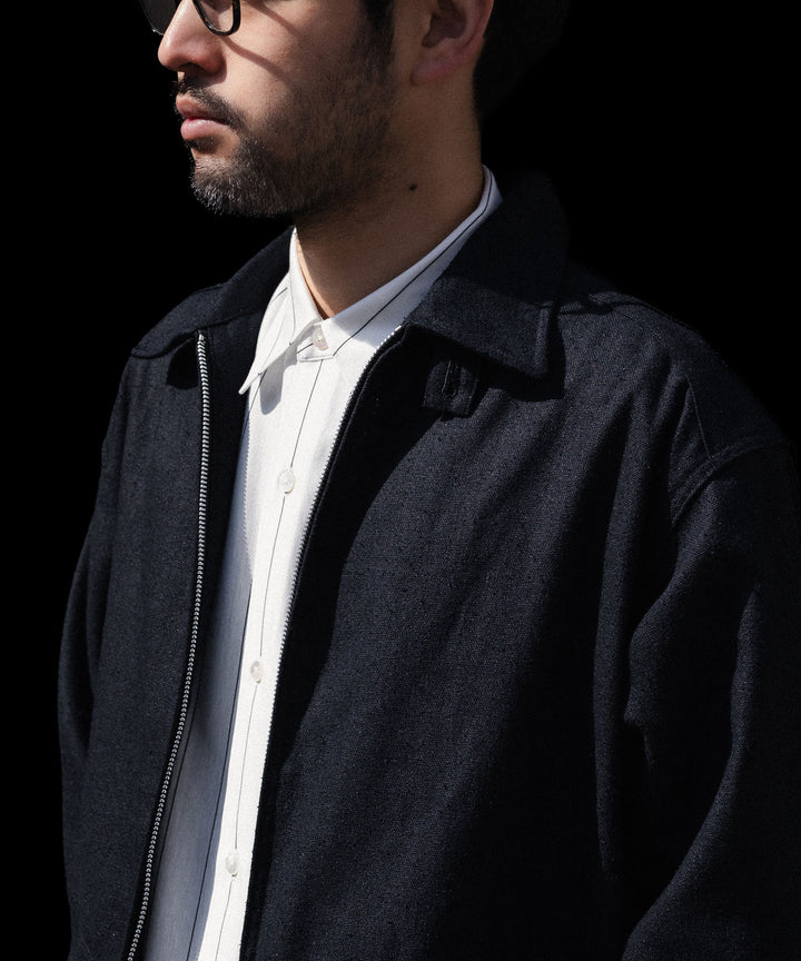 INTÉRIM - インテリムのSILK LINEN HYPER BIG SHORT DRIZZLER JACKETのBLACK公式通販サイトsession福岡セレクトショップ
