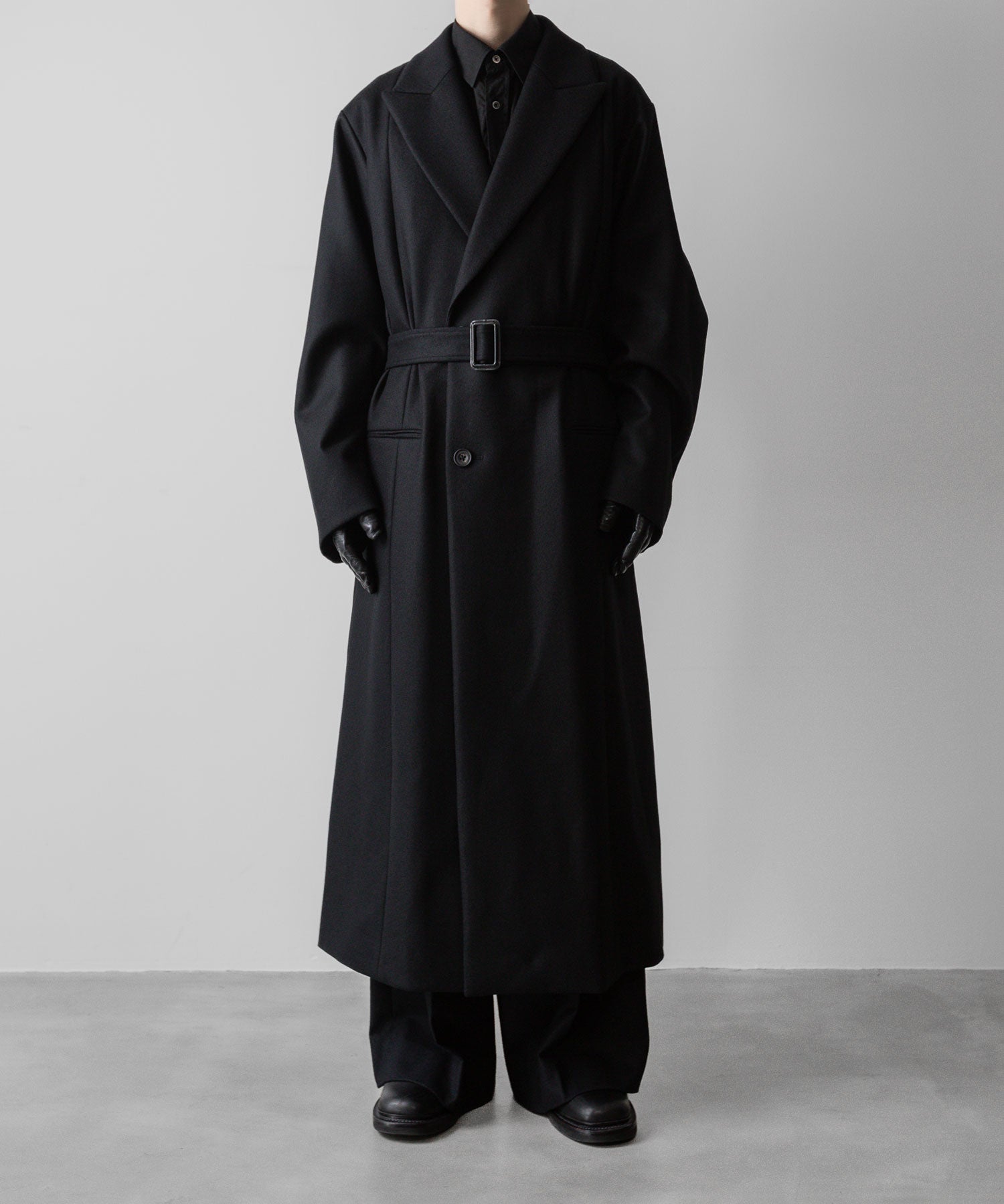 ssstein(シュタイン)の24AWコレクション OVERSIZED MAXI-LENGTH PEAKED LAPEL COAT - BLACK 公式通販サイトsession福岡セレクトショップ