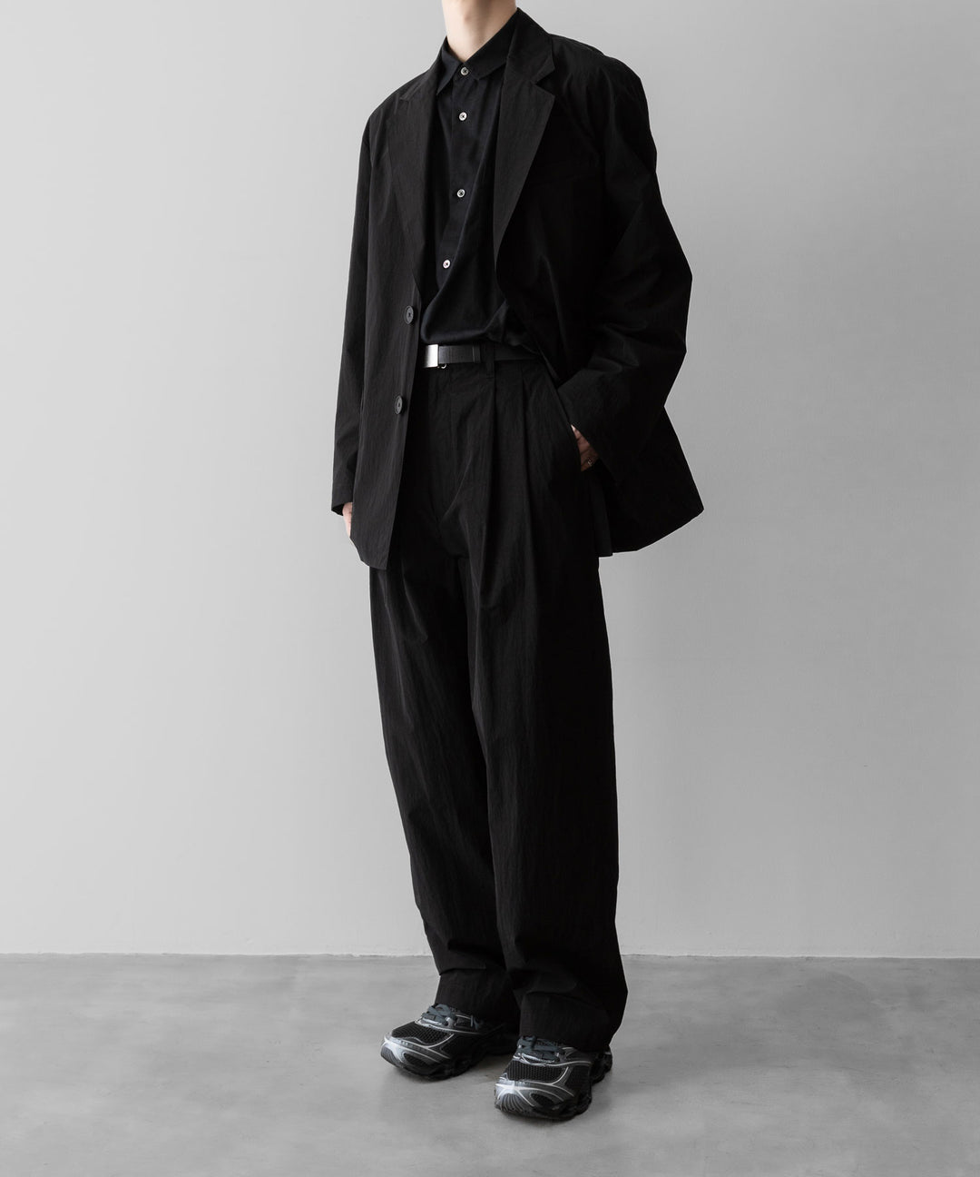 ssstein(シュタイン)の WINDPROOF NYLON SINGLE BREASTED JACKET - BLACKの公式通販サイトsession福岡セレクトショップ