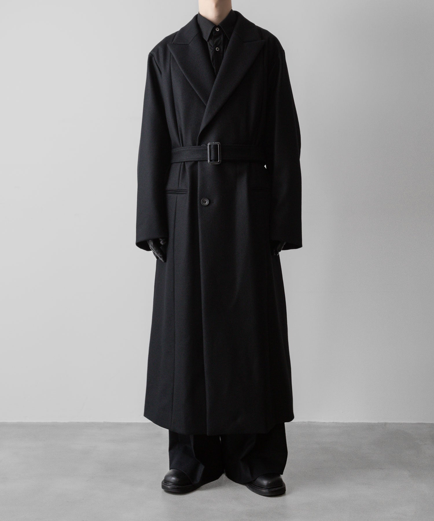 ssstein(シュタイン)の24AWコレクション OVERSIZED MAXI-LENGTH PEAKED LAPEL COAT - BLACK 公式通販サイトsession福岡セレクトショップ