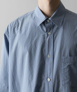 画像をギャラリービューアに読み込む, ssstein(シュタイン)の24AWコレクション OVERSIZED STANDARD SHIRT - BLUE 公式通販サイトsession福岡セレクトショップ
