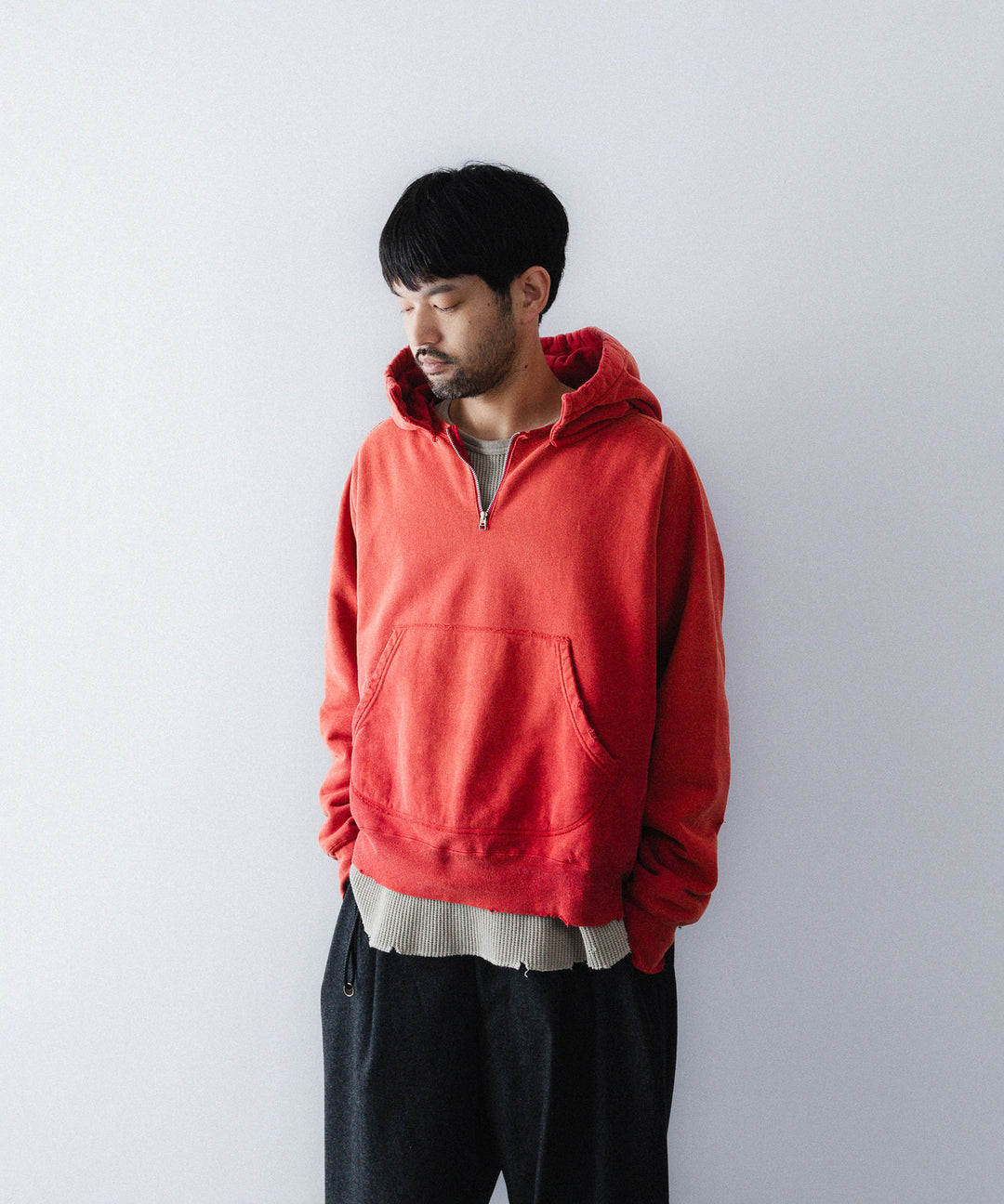 concause-コンコースのFRONT ZIP AFTER HOODIEのRED公式通販サイトsession福岡セレクトショップ