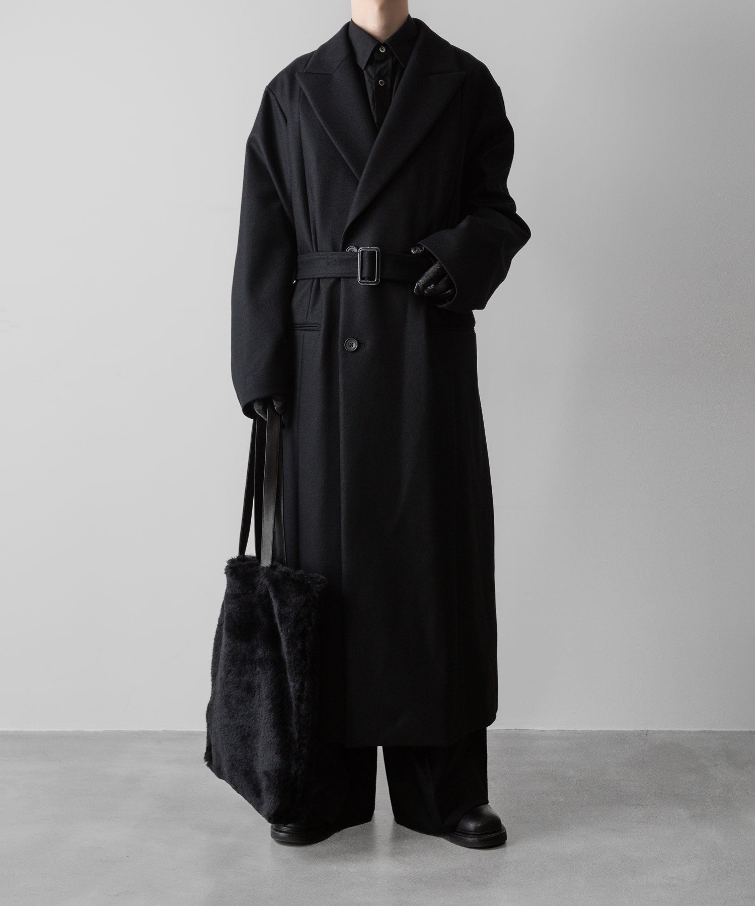 ssstein(シュタイン)の24AWコレクション OVERSIZED MAXI-LENGTH PEAKED LAPEL COAT - BLACK 公式通販サイトsession福岡セレクトショップ