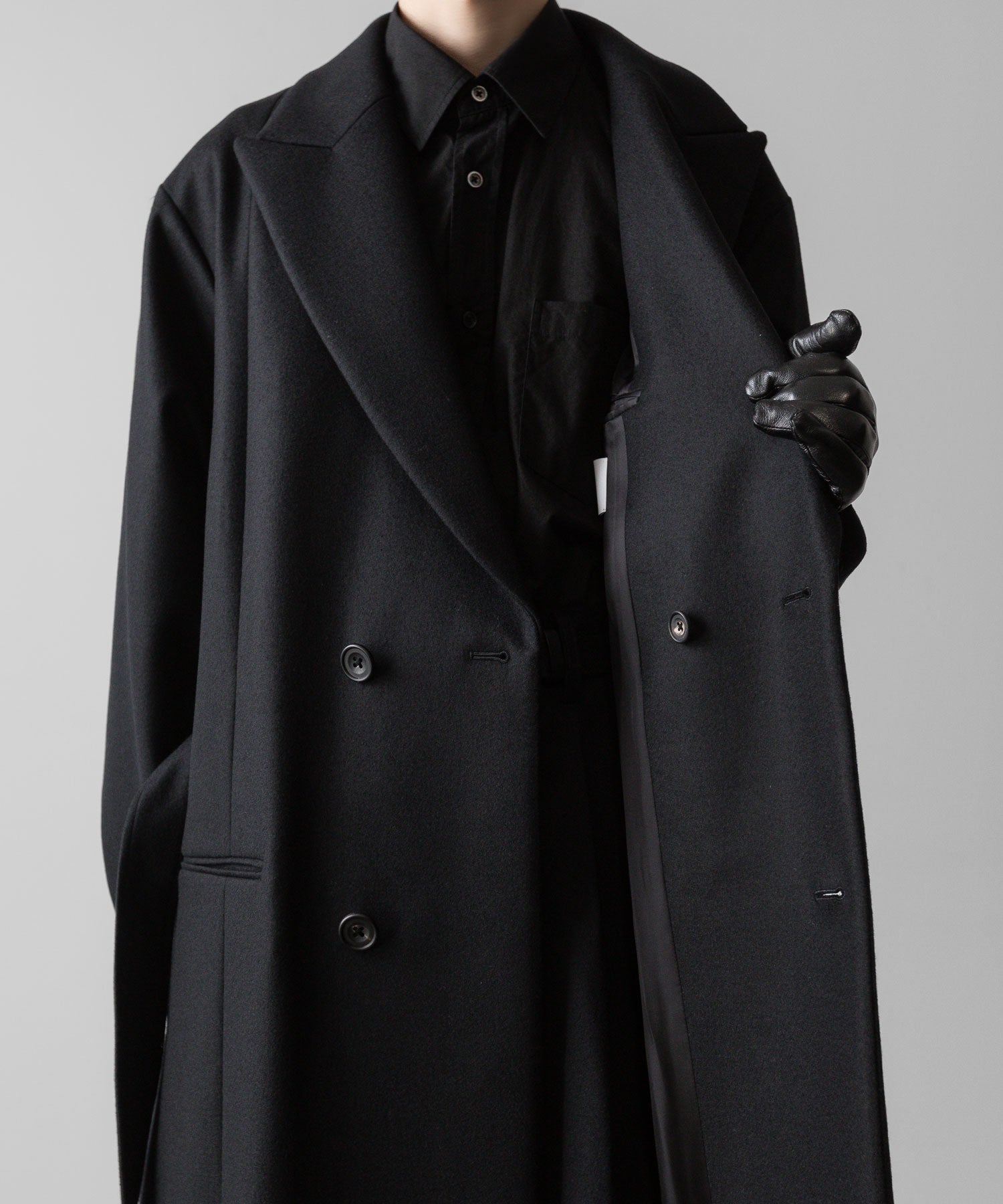 ssstein(シュタイン)の24AWコレクション OVERSIZED MAXI-LENGTH PEAKED LAPEL COAT - BLACK 公式通販サイトsession福岡セレクトショップ