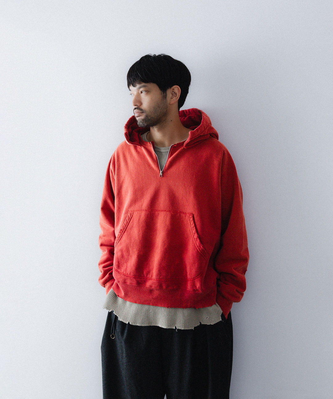 concause-コンコースのFRONT ZIP AFTER HOODIEのRED公式通販サイトsession福岡セレクトショップ