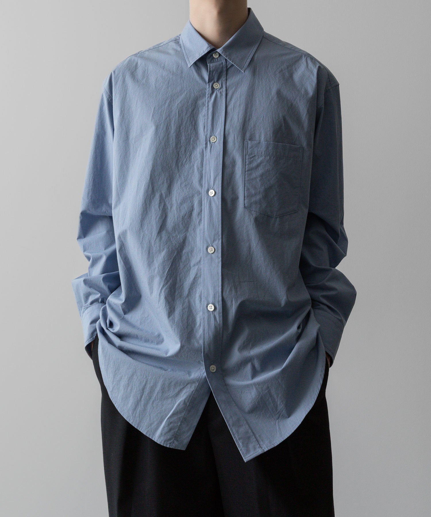 ssstein(シュタイン)の24AWコレクション OVERSIZED STANDARD SHIRT - BLUE 公式通販サイトsession福岡セレクトショップ