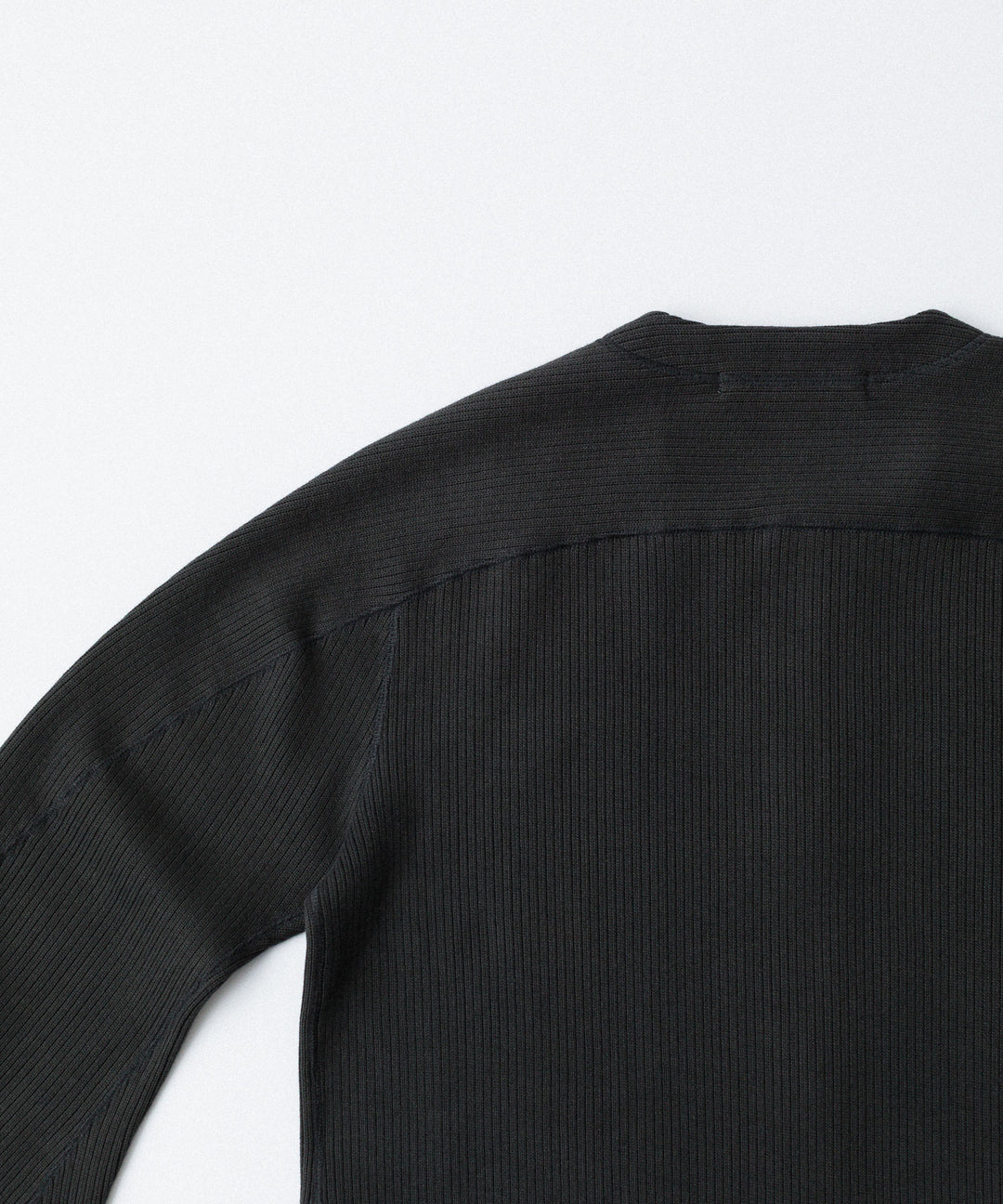 OPPOSE DUALITY-オポーズデュアリティのNO COLLAR RIB ZIP TOPのBLACK公式通販サイトsession福岡セレクトショップ