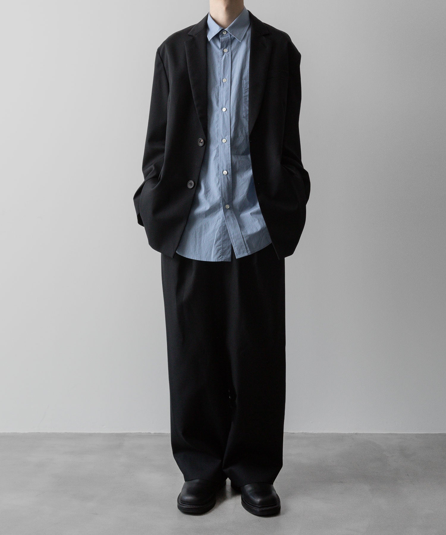 ssstein(シュタイン)の24AWコレクション OVERSIZED STANDARD SHIRT - BLUE 公式通販サイトsession福岡セレクトショップ