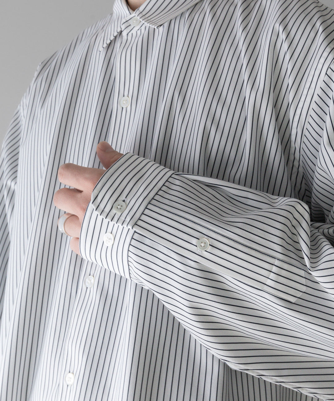 【KANEMASA PHIL.】カネマサフィル 46G ATOMOSPHERE STRIPE SHIRT - WHITE×NAVY sessionセッション福岡セレクトショップ 公式通販サイト