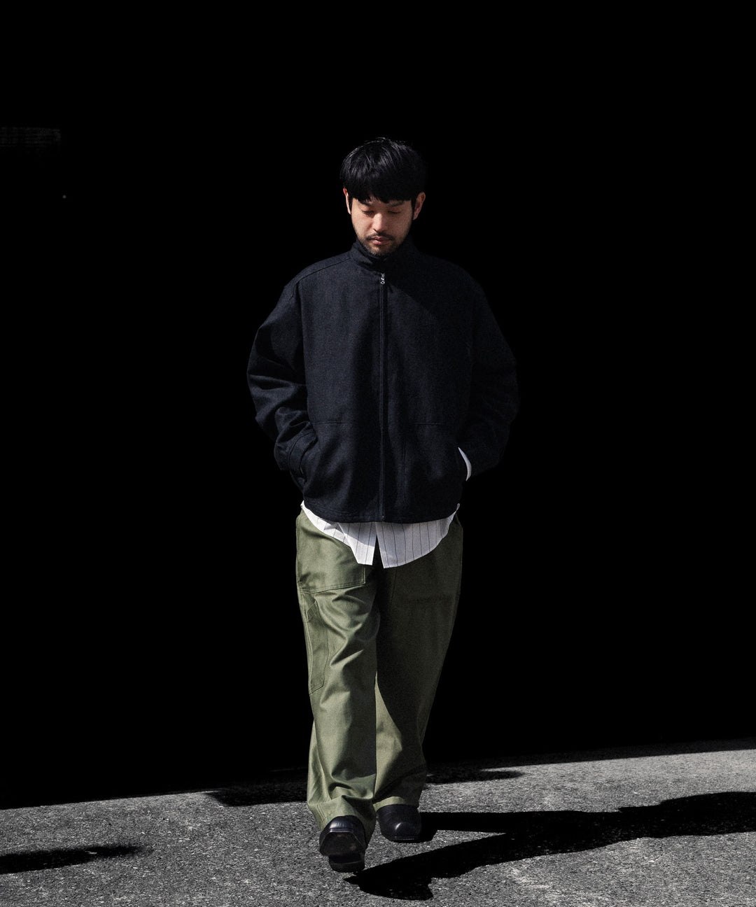 INTÉRIM インテリムGIZA BACK SATIN FRENCH AIR FORCE MECHANIC PANTSのOLIVE 公式通販サイトsession福岡セレクトショップ