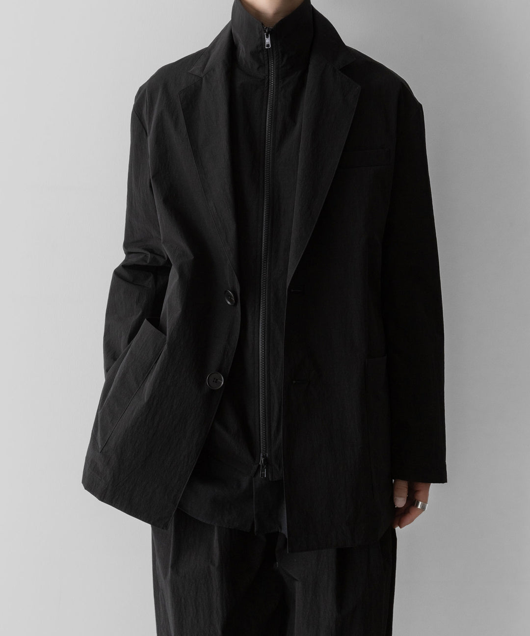 ssstein(シュタイン)のWINDPROOF NYLON ZIP JACKET - BLACKの公式通販サイトsession福岡セレクトショップ