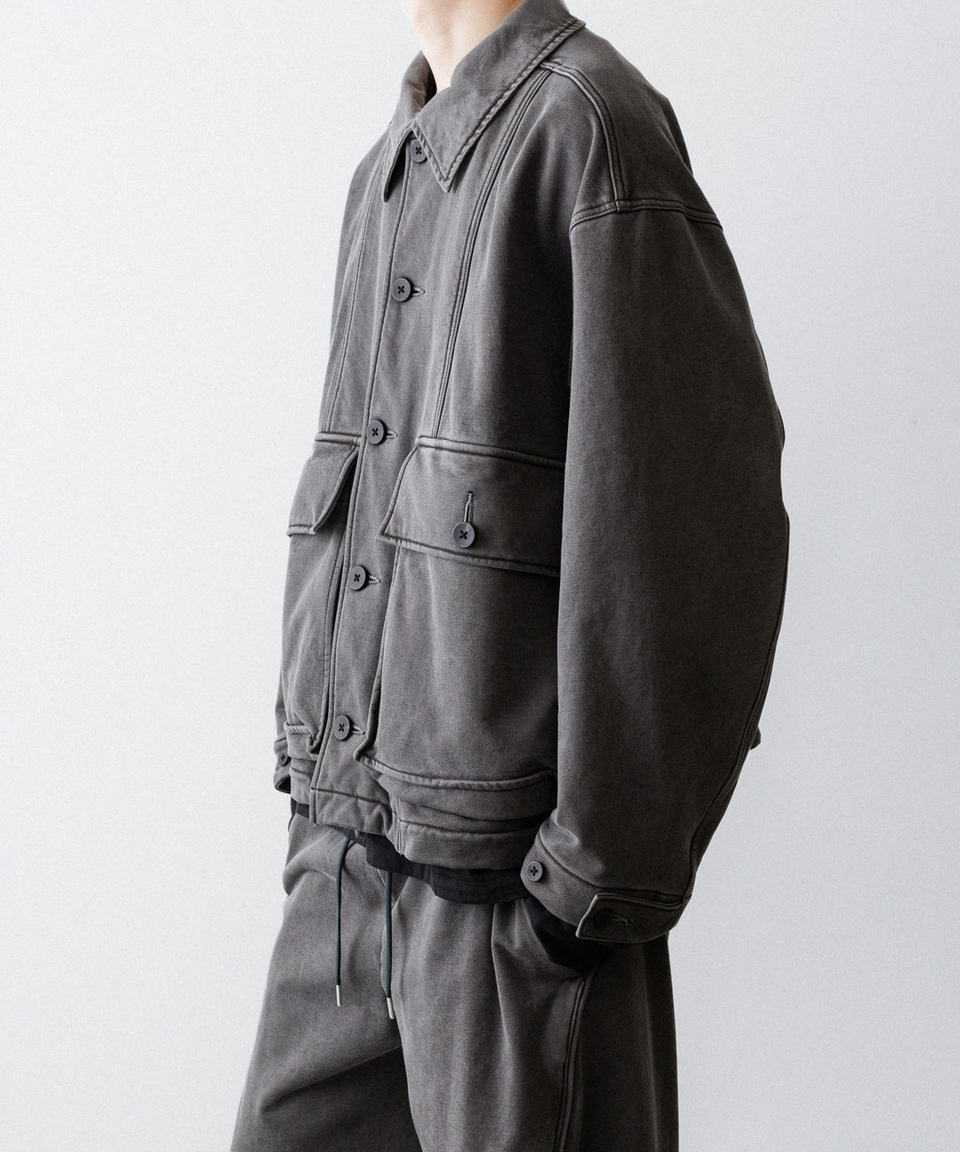 KANEMASA PHIL. カネマサフフィル36G FINE SWEAT WORK JACKETのCHARCOAL PIGMENT公式通販サイトsession福岡セレクトショップ