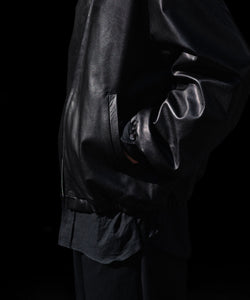 ssstein / シュタイン】LAMBS LEATHER LIGHT ZIP JACKET - BLACK