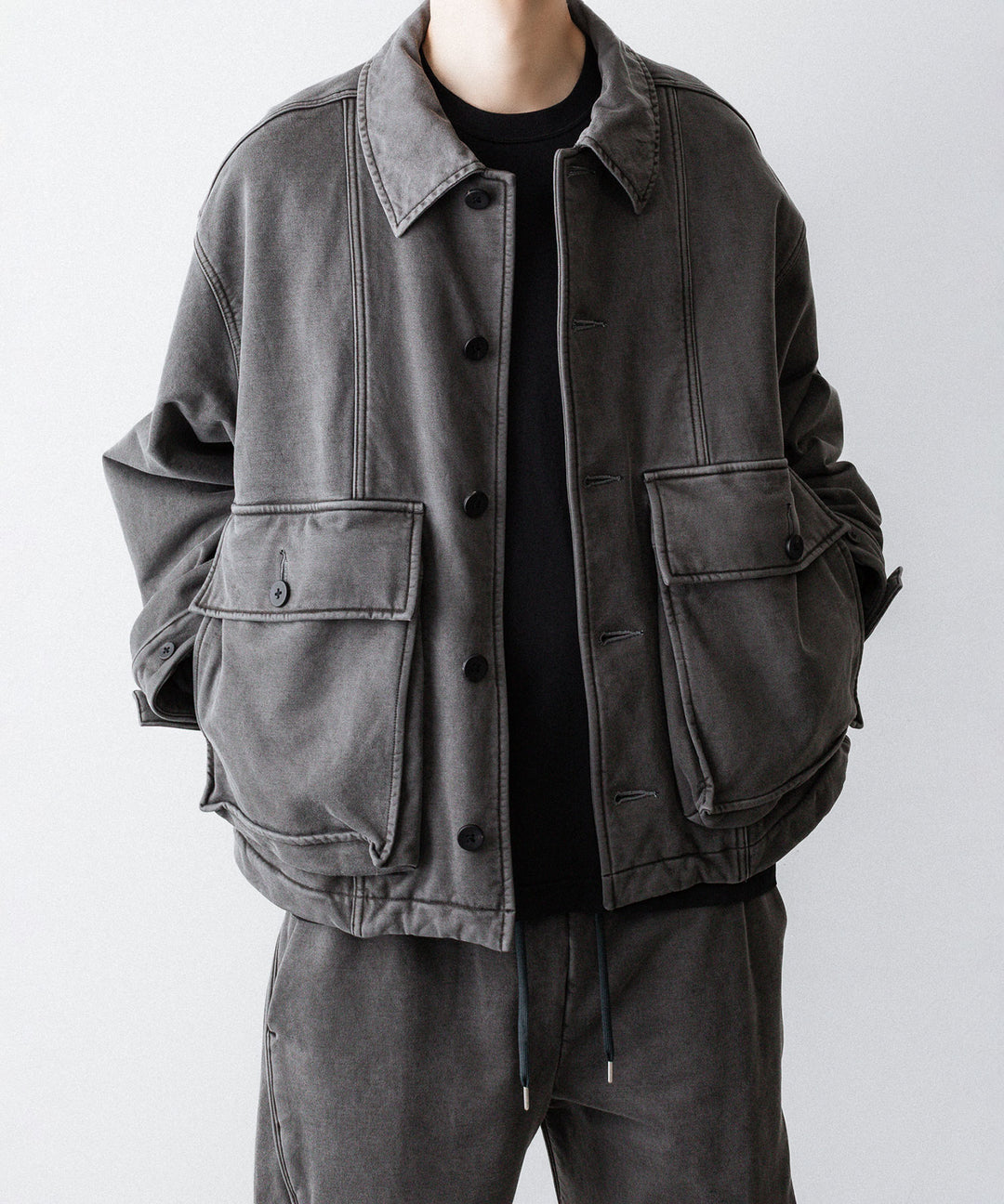 KANEMASA PHIL. カネマサフフィル36G FINE SWEAT WORK JACKETのCHARCOAL PIGMENT公式通販サイトsession福岡セレクトショップ