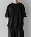 【KANEMASA PHIL.】36G WOOL SILKY TEE - BLACK