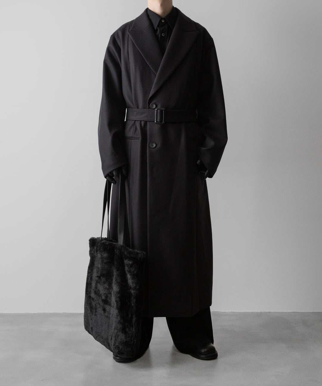 ssstein(シュタイン)の24AWコレクション OVERSIZED MAXI-LENGTH PEAKED LAPEL COAT - DARK CHARCOAL 公式通販サイトsession福岡セレクトショップ