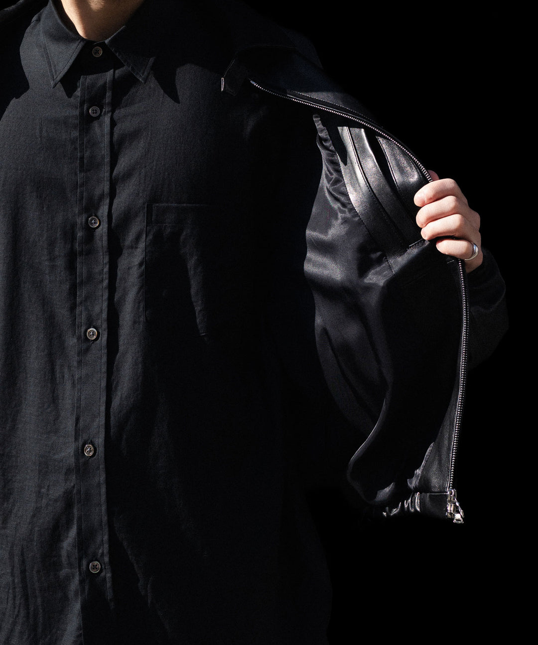 ssstein(シュタイン)のLAMBS LEATHER LIGHT ZIP JACKET - BLACKの公式通販サイトsession福岡セレクトショップ
