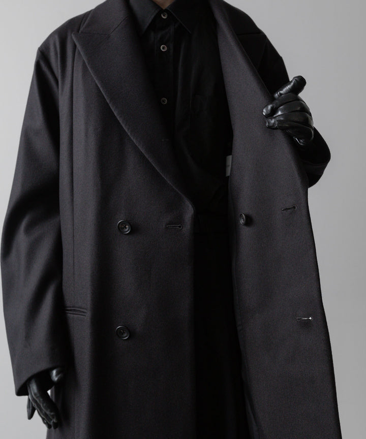 ssstein(シュタイン)の24AWコレクション OVERSIZED MAXI-LENGTH PEAKED LAPEL COAT - DARK CHARCOAL 公式通販サイトsession福岡セレクトショップ