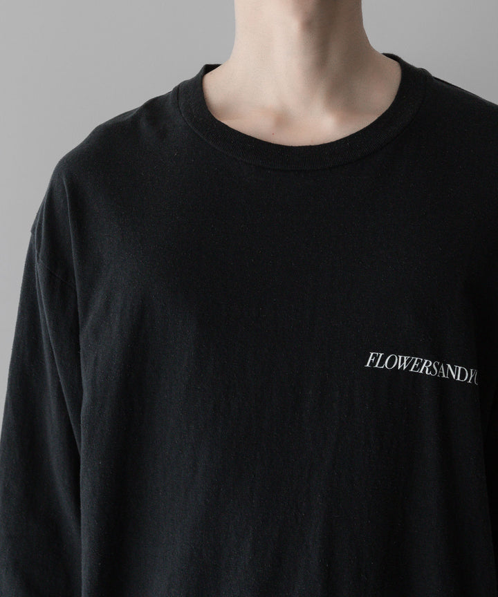 【Fujimoto】フジモトのOVERDYED LS TEE "FLOWERS" - BLACK 公式通販サイトsession福岡セレクトショップ