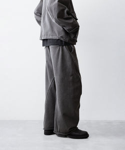 KANEMASA PHIL.】36G FINE SWEAT DRAPING EASY PANTS - CHARCOAL