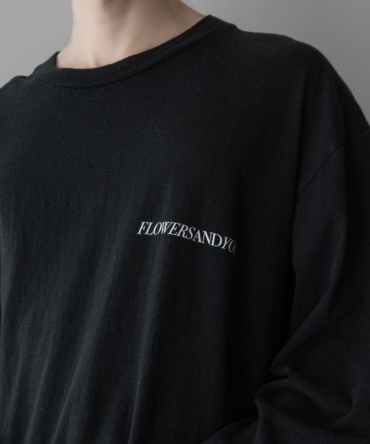 【Fujimoto】フジモトのOVERDYED LS TEE "FLOWERS" - BLACK 公式通販サイトsession福岡セレクトショップ