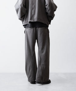 KANEMASA PHIL.】36G FINE SWEAT DRAPING EASY PANTS - CHARCOAL
