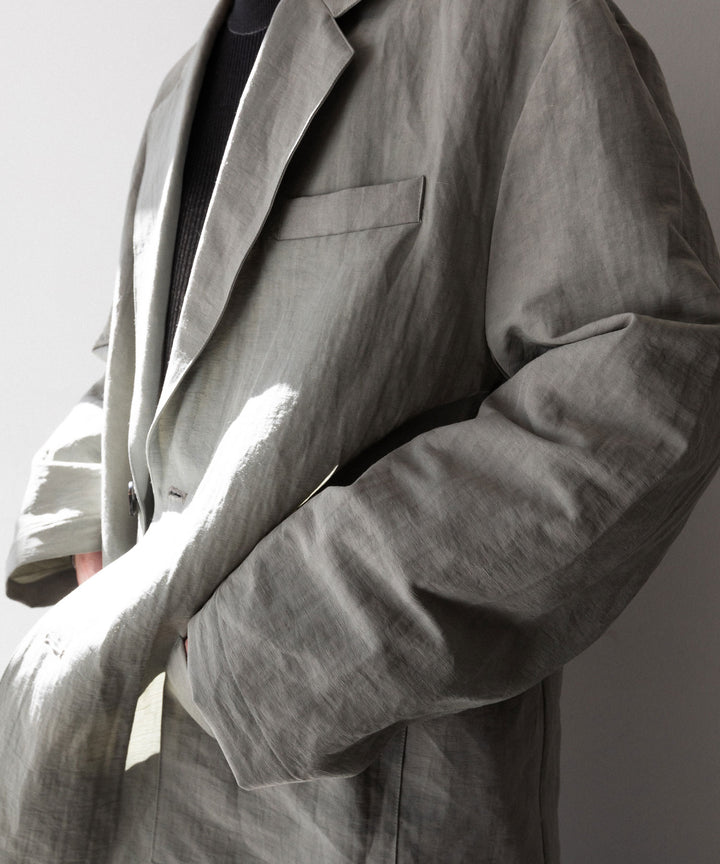 ssstein(シュタイン)のLI/NY POPLIN SINGLE BREASTED JACKET - BEIGE GREYの公式通販サイトsession福岡セレクトショップ