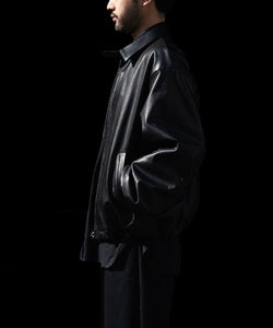 ssstein / シュタイン】LAMBS LEATHER LIGHT ZIP JACKET - BLACK