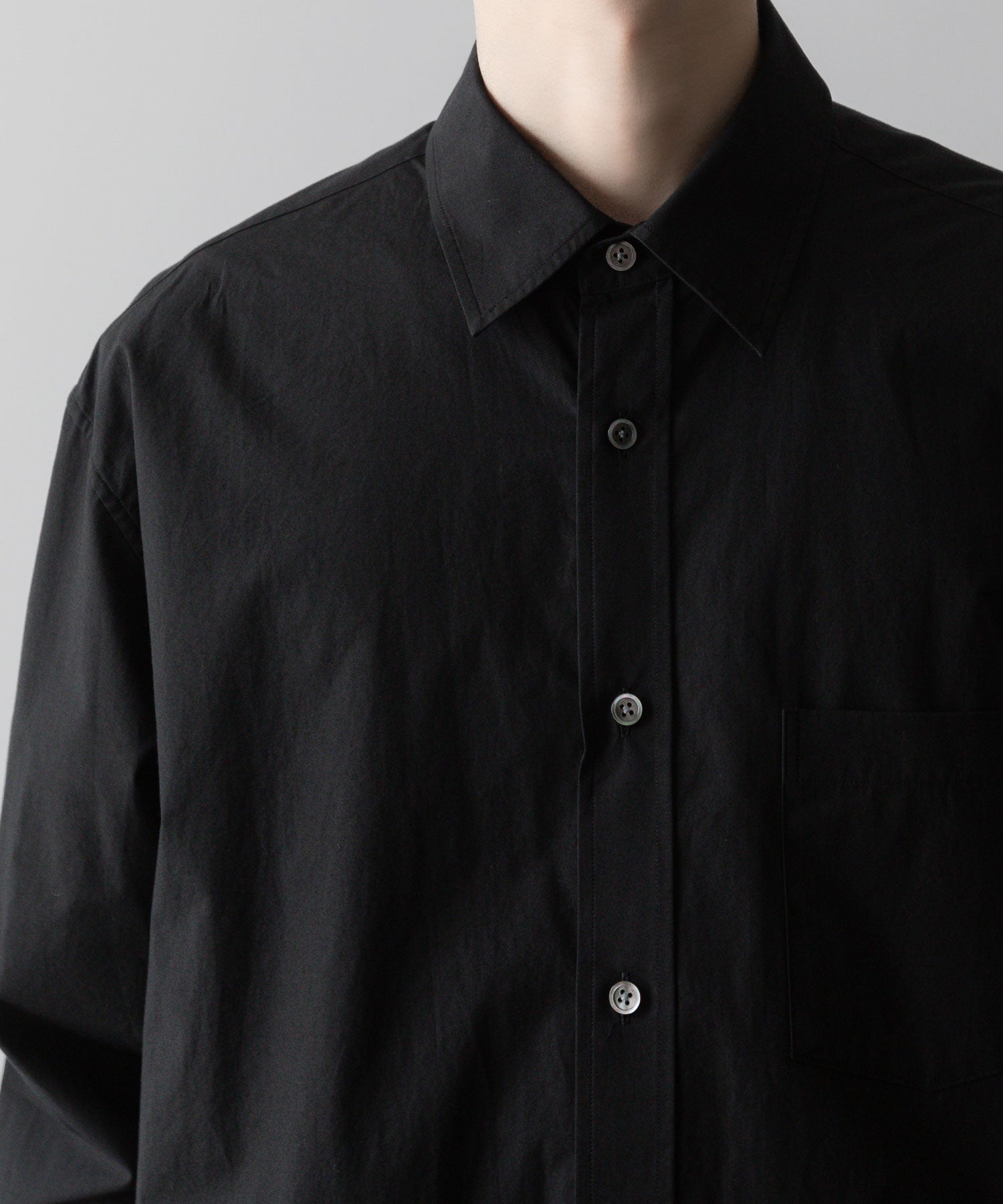 ssstein(シュタイン)の24AWコレクション OVERSIZED STANDARD SHIRT - BLACK 公式通販サイトsession福岡セレクトショップ