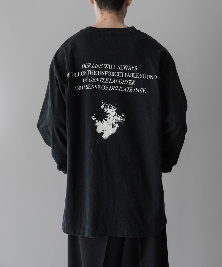【Fujimoto】フジモトのOVERDYED LS TEE "FLOWERS" - BLACK 公式通販サイトsession福岡セレクトショップ