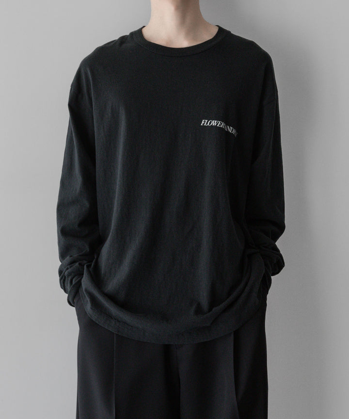 【Fujimoto】フジモトのOVERDYED LS TEE "FLOWERS" - BLACK 公式通販サイトsession福岡セレクトショップ