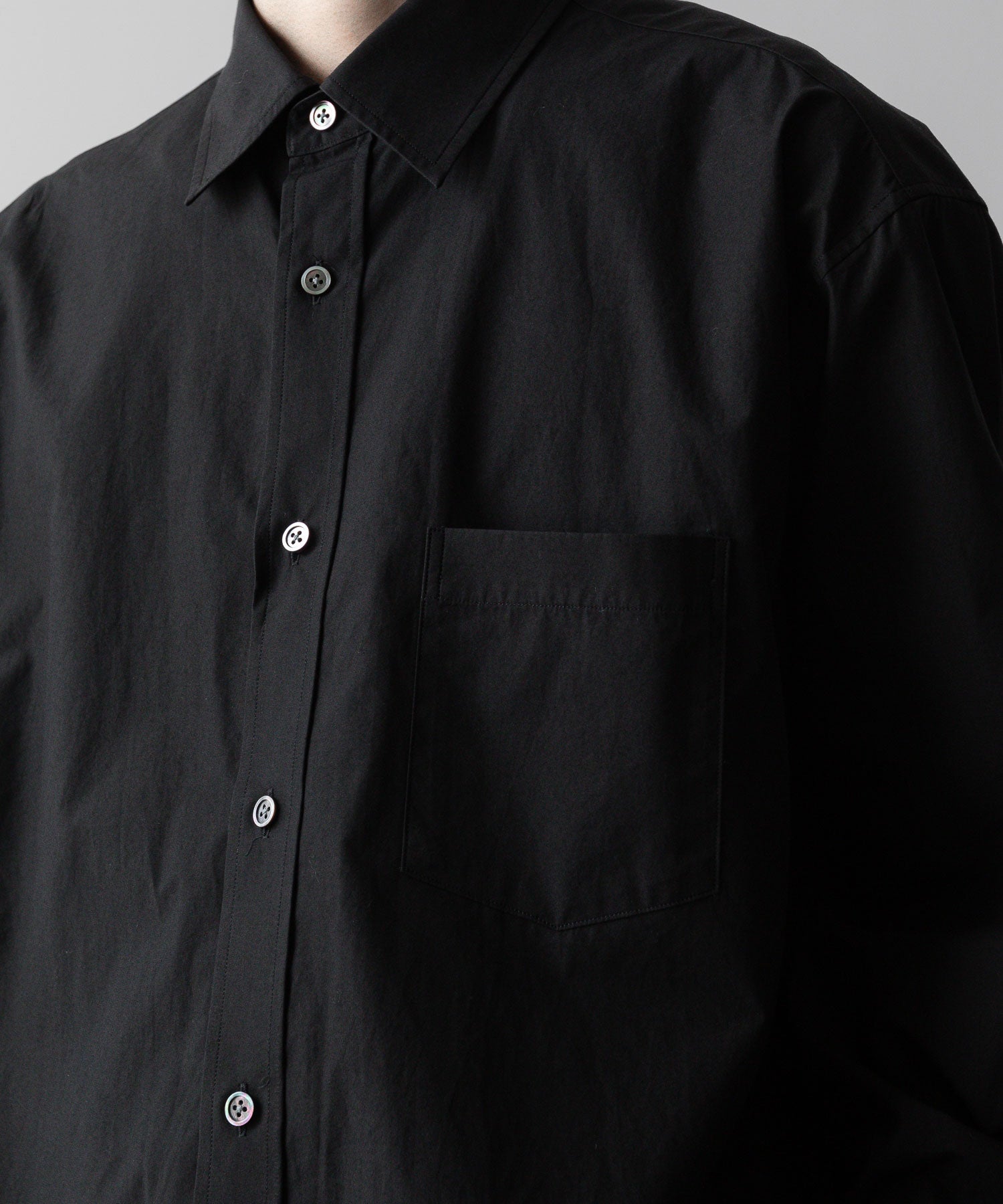 ssstein(シュタイン)の24AWコレクション OVERSIZED STANDARD SHIRT - BLACK 公式通販サイトsession福岡セレクトショップ