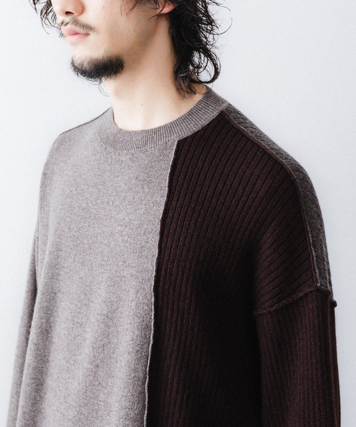 UJOH - ウジョーのCREW NECK BOX CROPPED KNITのBROWN公式通販サイトsession福岡セレクトショップ