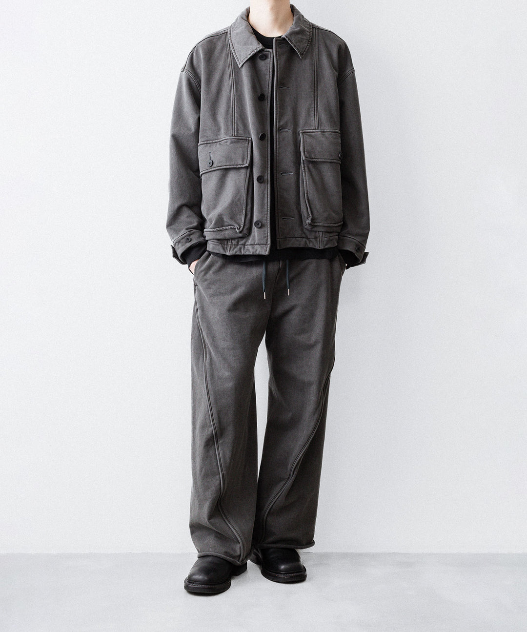KANEMASA PHIL. カネマサフフィル36G FINE SWEAT DRAPING EASY PANTSのCHARCOAL PIGMENT公式通販サイトsession福岡セレクトショップ