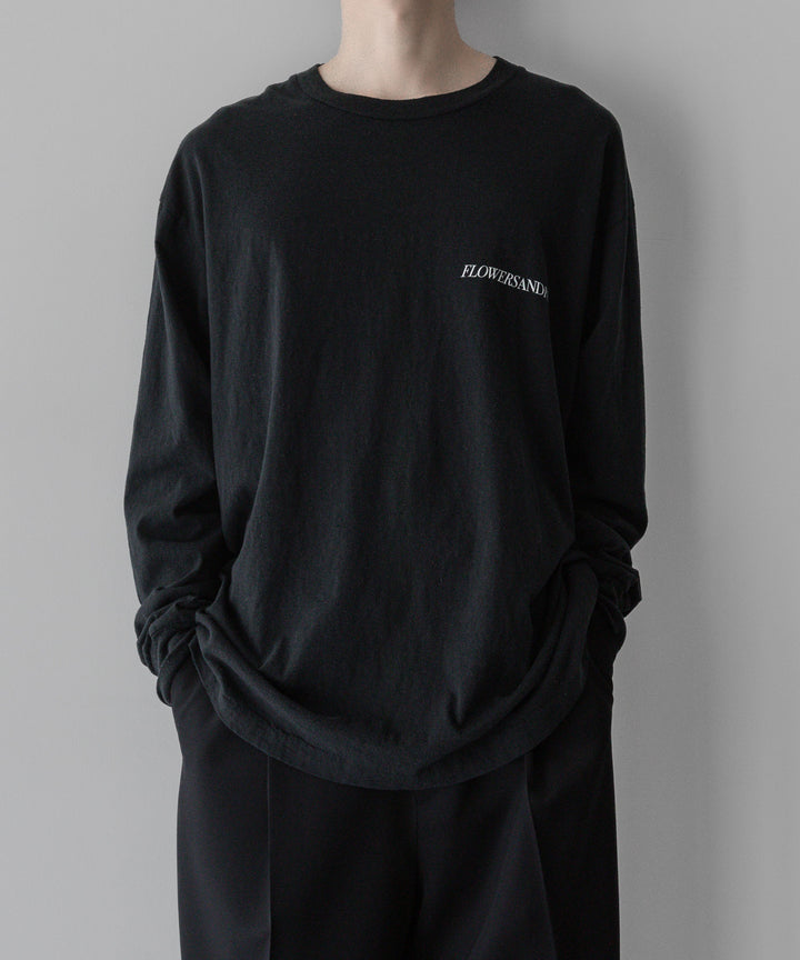 【Fujimoto】フジモトのOVERDYED LS TEE "FLOWERS" - BLACK 公式通販サイトsession福岡セレクトショップ