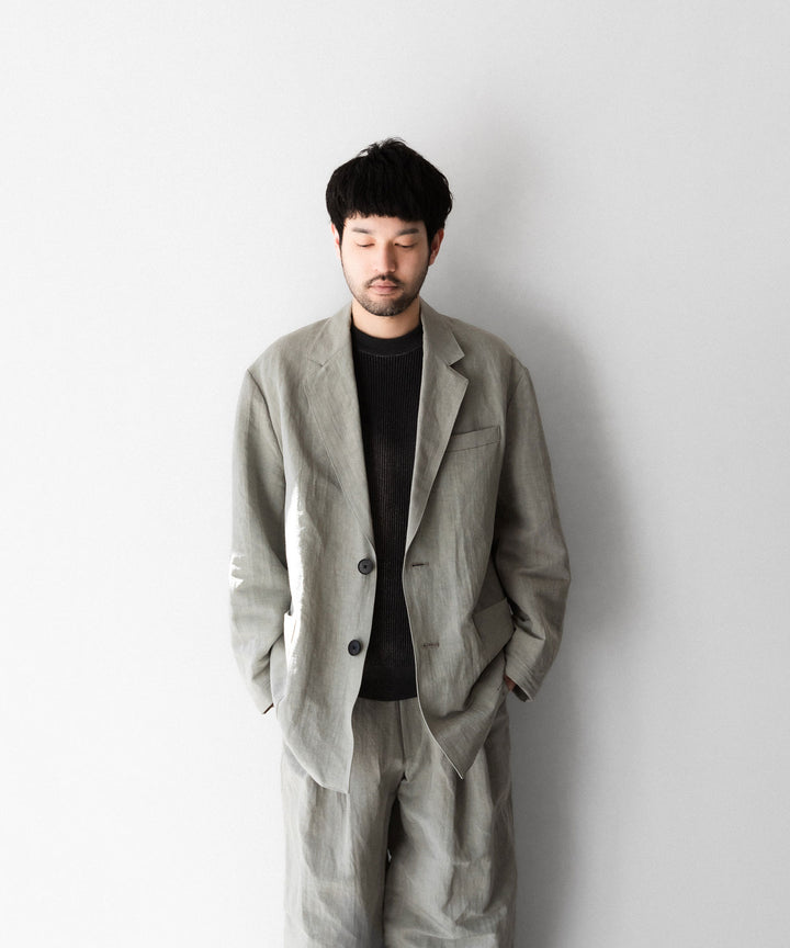 ssstein(シュタイン)のLI/NY POPLIN SINGLE BREASTED JACKET - BEIGE GREYの公式通販サイトsession福岡セレクトショップ