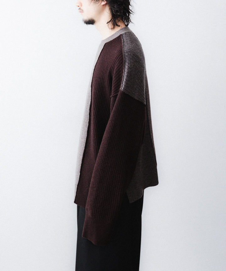 UJOH - ウジョーのCREW NECK BOX CROPPED KNITのBROWN公式通販サイトsession福岡セレクトショップ
