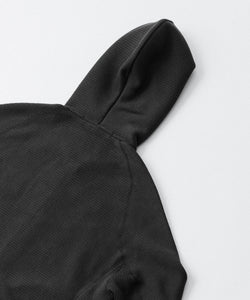 トップス OPPOSE DUALITY Zip up hoodie BLACK OPPOSE DUALITY / オポーズデュアリティ】ZIP UP RIB HOODIE - BLACK
